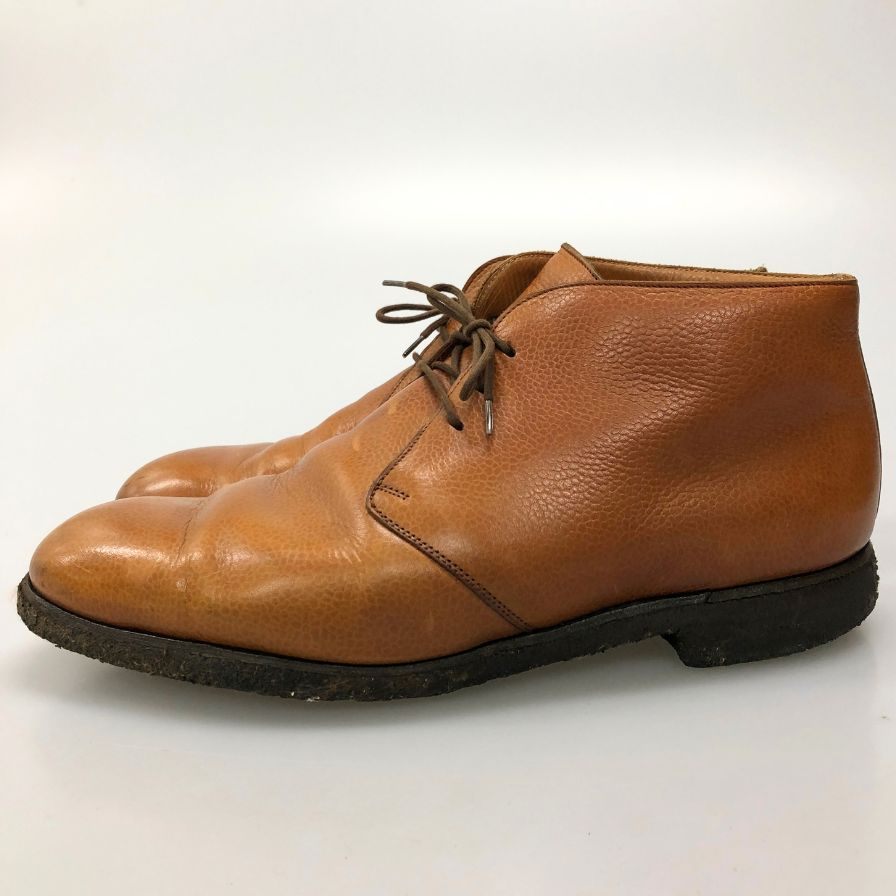 エドワードグリーン チャッカブーツ 9572 バンバリー 旧工場 202ラスト グレインレザー ブラウン UK8E EDWARD GREEN ブーツ 約26.5cm【LA】【中古】
