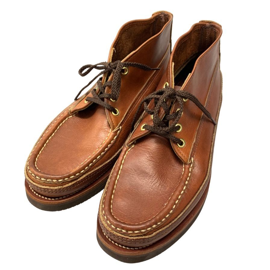 ラッセルモカシン レザーシューズ スポーティング クレイ チャッカ ブーツ 200-27W 茶系 サイズ8E Russell Moccasin 約26.5cm【AFD12】