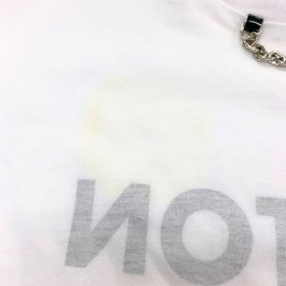 中古◆ルイヴィトン チェーン ロゴ 半袖Tシャツ レディース サイズS ホワイト RW211W LCT FITS02 LOUIS VUITTON 【AFB21】