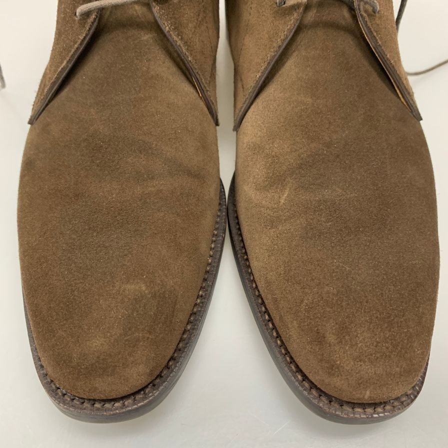 ジョーワークス チャッカブーツ スエード プレーントゥ スエード メンズ ブラウン サイズ40相当 JOE WORKS ブーツ 約25.5cm【LA】【中古】