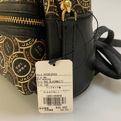 マークジェイコブス ミニリュック 総柄 レザー バックパック ブラウン MARC JACOBS【AFE6】