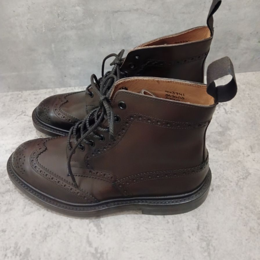 トリッカーズ カントリーブーツ ストウ カーフ エスプレッソ メンズ サイズUK7 Tricker's ブーツ 約25.5cm【LA】【中古】