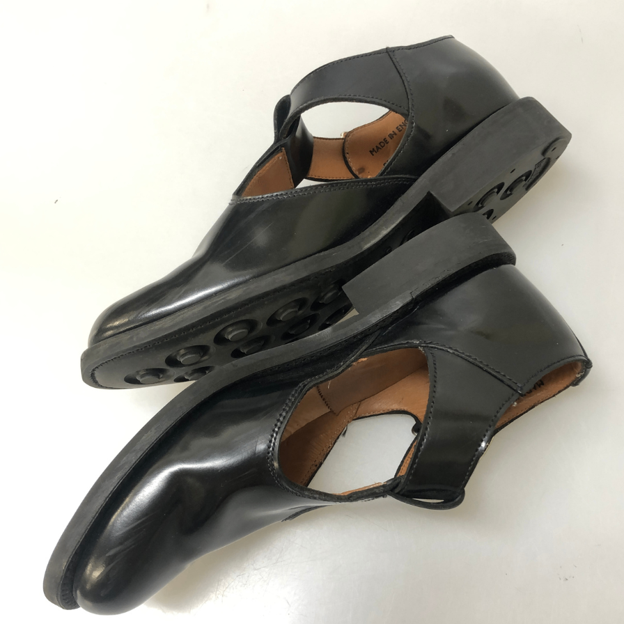 サンダース ミリタリーレザーサンダル 1683B  レディース ブラック サイズ3 SANDERS 約22.5cm【AFC5】