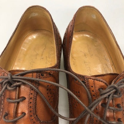 シルヴァノ ラッタンジ セミブローグ カーフ ブラウン UK７ Silvano Lattanzi ビジネスシューズ 約25.5cm【LA】【中古】