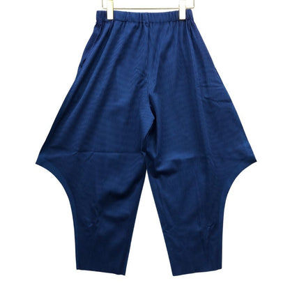 イッセイミヤケ プリーツプリーズ サルエルパンツ A-POC BOTTOMS PP43KF635 ブルー サイズフリー ISSEY MIYAKE PLEATS PLEASE 【AFB4】