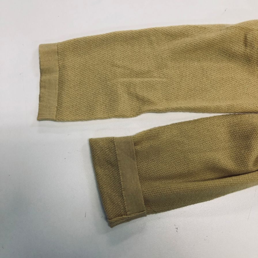 美品◆エルメネジルドゼニア ニット長袖シャツ カシミヤ イエロー サイズM/50 Ermenegildo Zegna 【AFF19】