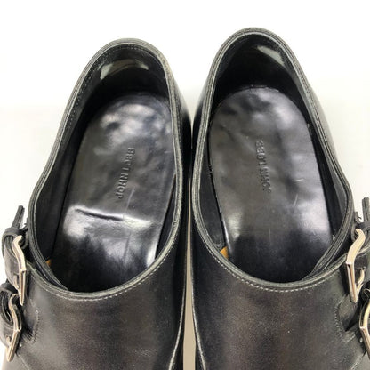ジョンロブ レザーシューズ チャペル カーフ ダブルモンク 8000ラスト サイズ8.5E ブラック JOHN LOBB CHAPEL ビジネスシューズ 約27.5cm【LA】【中古】