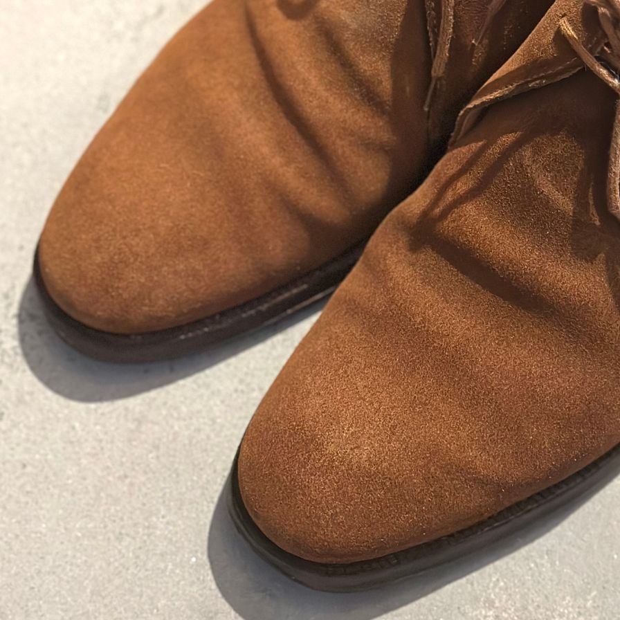 クロケット&ジョーンズ チャッカブーツ チャートシー スエード ライトブラウン メンズ サイズUK7E CROCKETT&JONES CHERTSEY ブーツ 約25.5cm【LA】【中古】