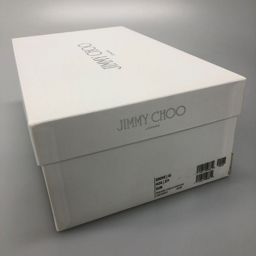 ジミーチュウ スリッポン スニーカー イエロー エンボス サイズ41 メンズ JIMMY CHOO 約26.0cm【AFD4】