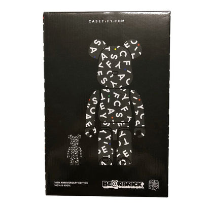 ベアブリック × ケースティファイ メディコムトイ ブラック BE@RBRICK × CASETiFY 10th Anniversary【AFI19】【中古】