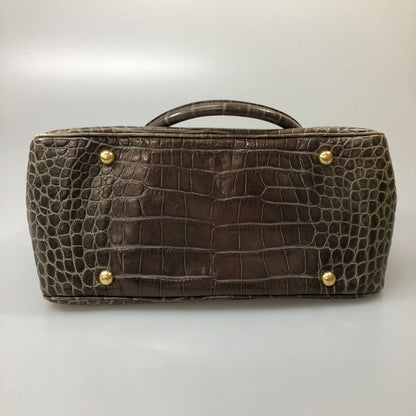 ジェイ&エム デヴィッドソン VIVI ヴィヴィ ハンドバッグ クロコ型押し レディース ブラウン J&M DAVIDSON【AFE8】