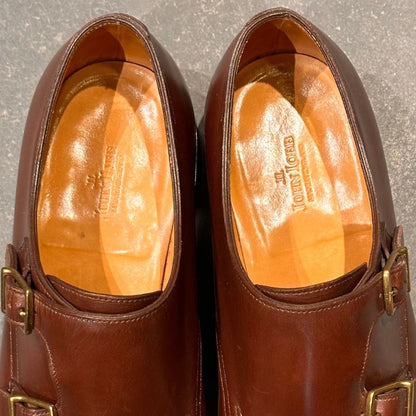 ジョンロブ レザーシューズ ウィリアム ダブルモンク カーフ 9795Rラスト サイズUK6E メンズ ブラウン JOHN LOBB ビジネスシューズ 約24.5cm【LA】【中古】