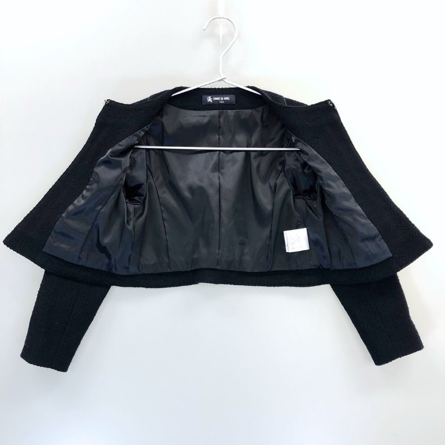 新品同様◆コムサエンジェル ジャケット 2枚セット ネイビー ホワイト 女の子用 キッズ サイズ120A COMME CA ANGEL 【AFB35】