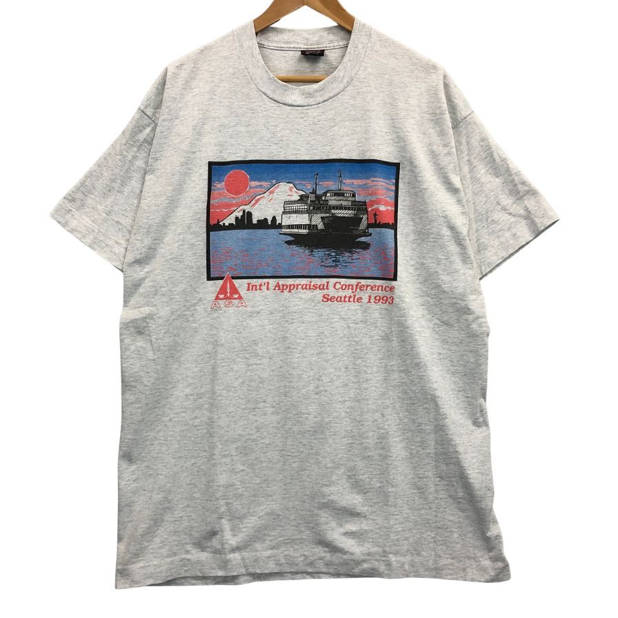 美品◆フルーツオブザルーム Tシャツ 90年代 USA製 グレー メンズ サイズ XL FRUIT OF THE LOOM 【AFB41】