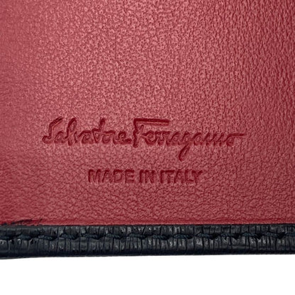 サルヴァトーレフェラガモ 二つ折り 財布 ダブルガンチーニ レザー A065/00 ブラック メンズ Salvatore Ferragamo【AFI14】