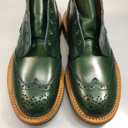 トリッカーズ カントリーブーツ ストウ ウイングチップ 946515 5634 グリーン UK7ハーフ-5 Tricker’ｓ ブーツ 約26.0cm【LA】【中古】