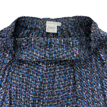 プリーツプリーズ イッセイミヤケ スカート 総柄 ブルー系 レディース サイズ3 PP43-JG894 PLEATS PLEASE ISSEY MIYAKE【AFB34】