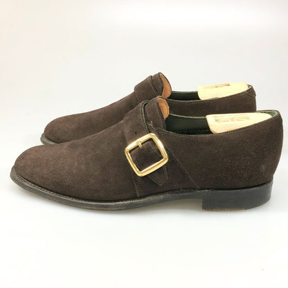 ジョセフチーニー レザーシューズ シングルストラップ スエード WALTER メンズ サイズUK7.5 ブラウン JOSEPH CHEANEY 約26.5cm【AFC41】