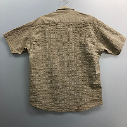 極美品◆ダブルタップス 221GWDT-SHM02 ボタンダウン シアサッカー半袖シャツ ベージュ サイズ2 メンズ Wtaps BD SUCKER 【AFB43】