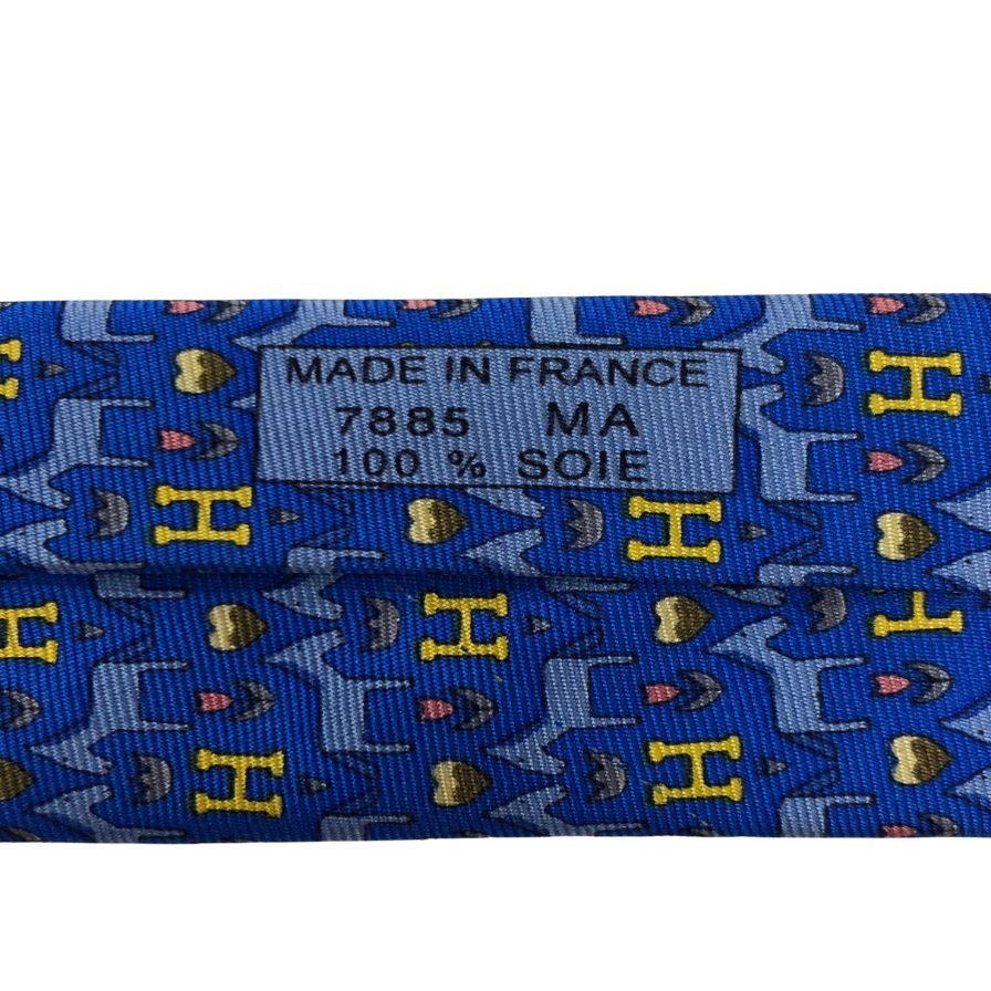 【極美品✨️】エルメス HERMES 総柄 飛行機 雲 青 スカイブルー ネクタイ 極美品✨️】エルメス HERMES 総柄 飛行機 雲 青 スカイブルー