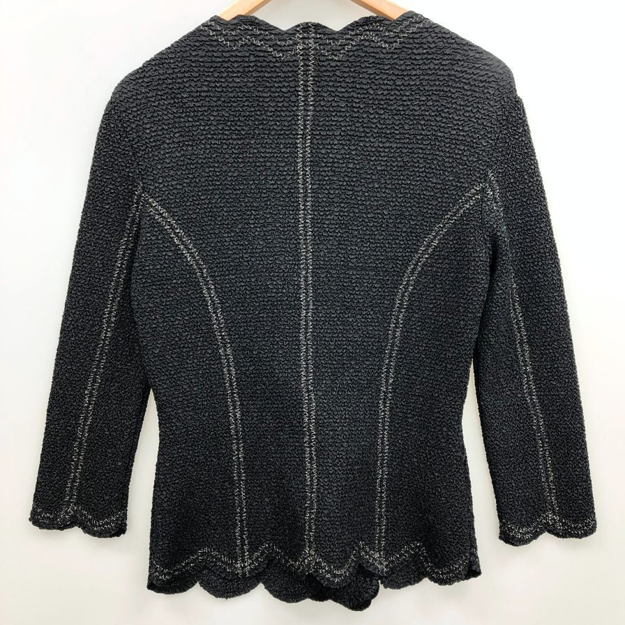 中古◇ノコオーノ プリーツ加工 フラワー付きジャケット