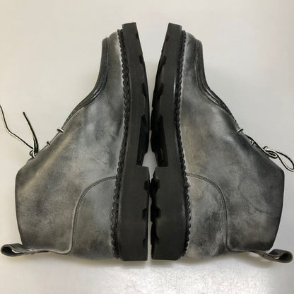 パラブーツ サカイ チロリアンブーツ ブライドルレザー コンビ グレー ホワイト メンズ サイズ8F PARABOOTS Sacai ブーツ 約26.5cm【LA】【中古】