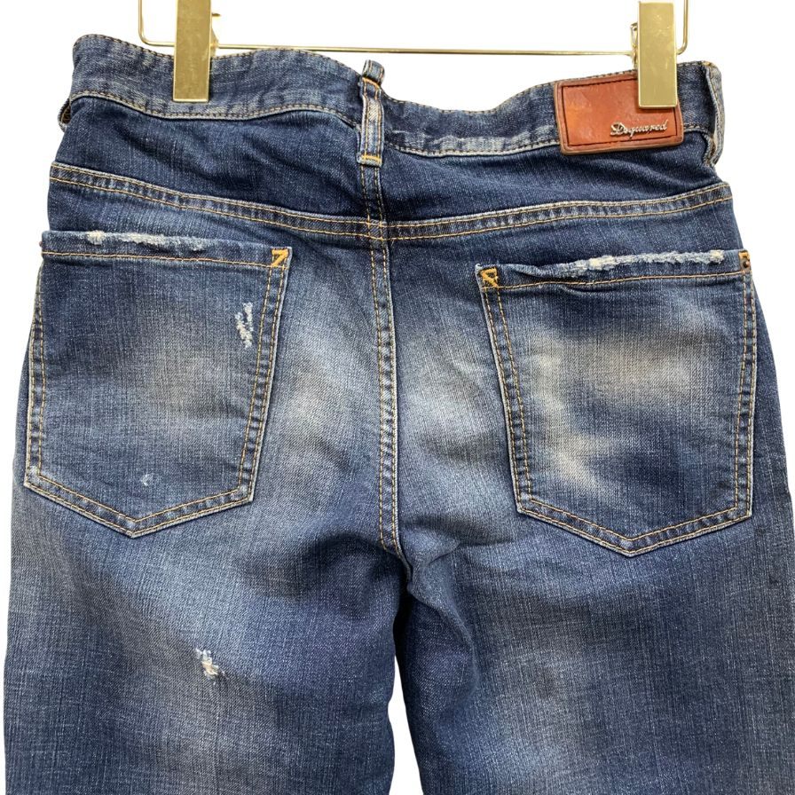 ディースクエアード デニムパンツ Big Dean's brother jean エイジング加工 コットン ポリウレタン サイズ40 レディース ブルー DSQUARED2 【AFB20】