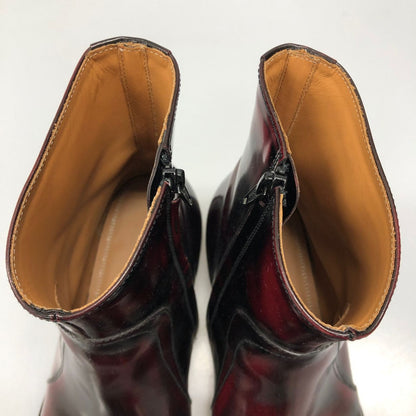 メゾンマルジェラ ブーツ サイドジップ カーフ サイズ41 バーガンディ メンズ Maison Margiela 約26.0cm【AFC41】