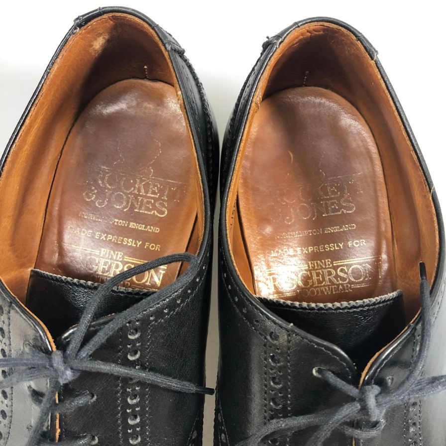クロケット＆ジョーンズ ソールズベリー メンズ 8F ブラック Crockett & Jones 約26.5cm【AFC41】