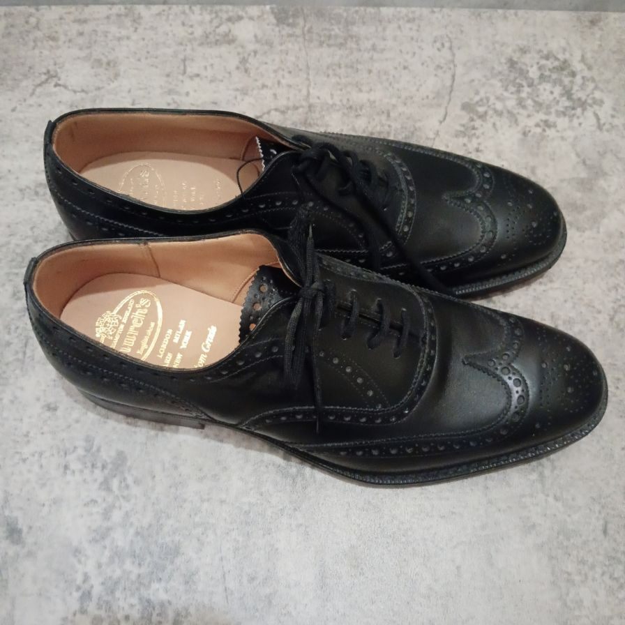 チャーチ レザーシューズ チェットウィンド サイズ70F メンズ ブラック Church's CHETWYND ビジネスシューズ 約25.5cm【LA】【中古】
