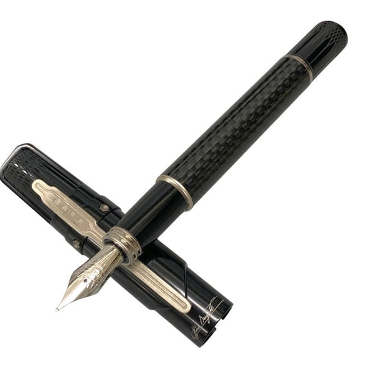 モンテグラッパ 万年筆 ブガッティ シロン 250本限定 モデル ペン先18K ブラック シルバー Montegrappa Bugatti CHIRON【AFI28】