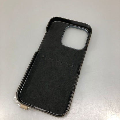 ボナベンチュラ iphoneケース 16PRO対応 リング付き グレージュ シルバー金具【AFI28】【中古】