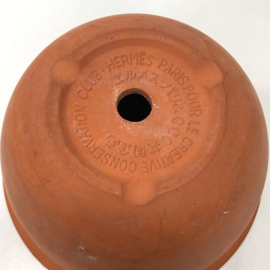 エルメス 植木鉢 1998年顧客ノベルティ オレンジ系 HERMES【AFI28