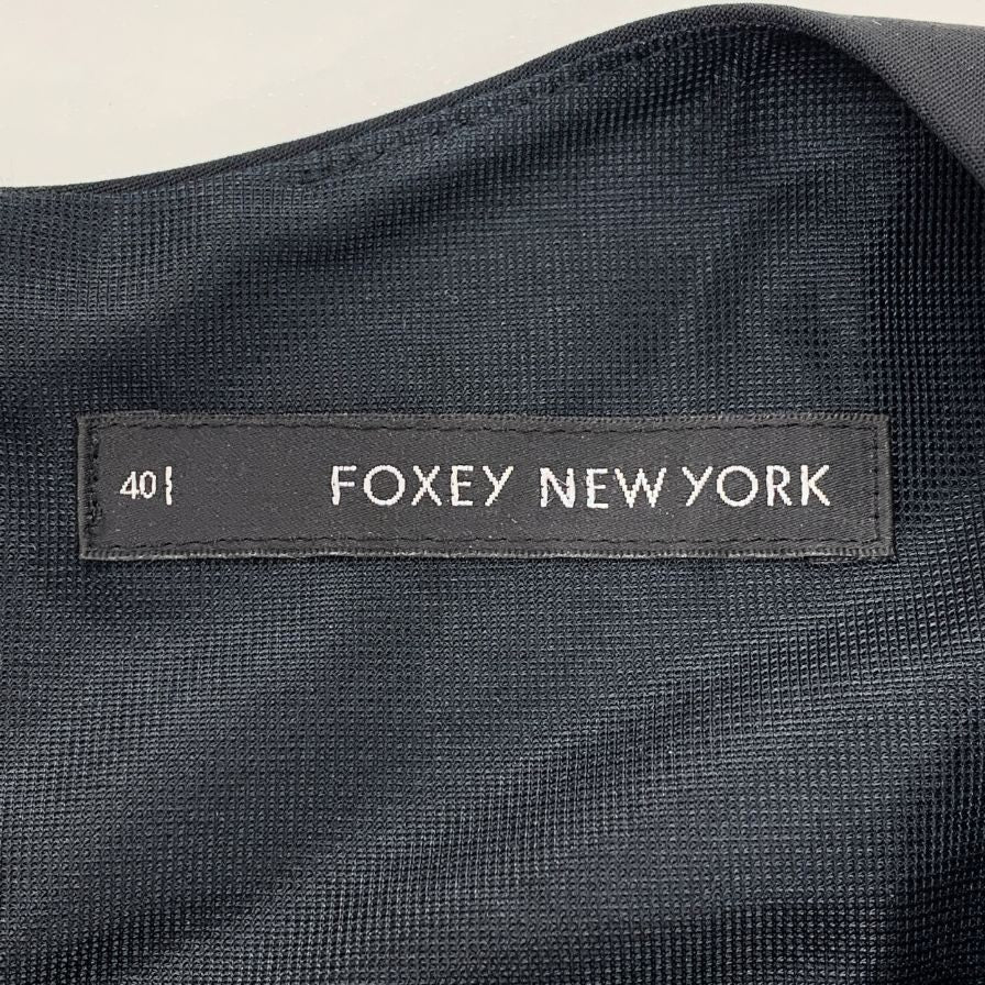 美品◆フォクシー ワンピース ロング ノースリーブ ポリエステル 27907 ブラック レディース サイズ40 FOXEY 【AFB8】