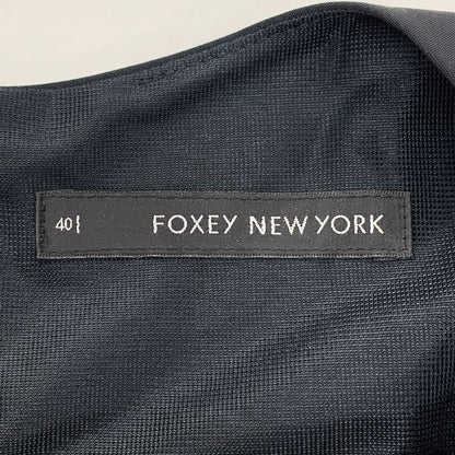 美品◆フォクシー ワンピース ロング ノースリーブ ポリエステル 27907 ブラック レディース サイズ40 FOXEY 【AFB8】