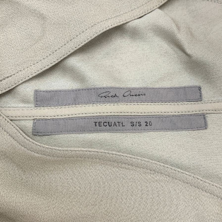 美品◆リックオウエンス ギャザーウエスト チュニック RP20S1116-Y サイズ40 ベージュ レディース Rick Owens 【AFB1】