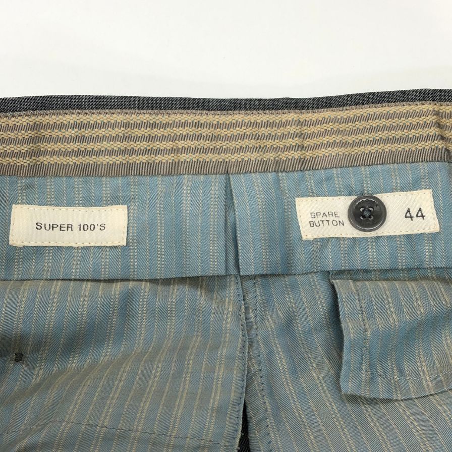 インコテックス パンツ スラックス ウール100% SUPER100'S SLIM FIT メンズ グレー サイズ44 Incotex 【AFB42】
