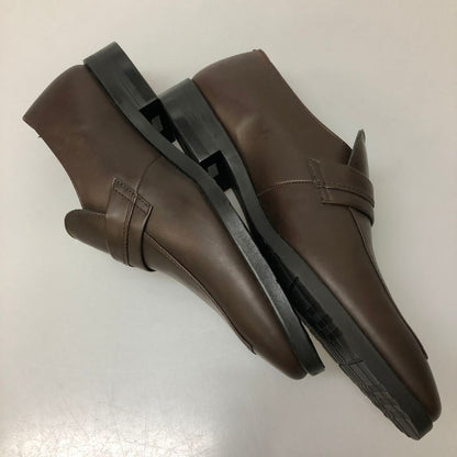 バーバリー コインローファー カーフ スクエアトゥ メンズ ブラウン サイズ24.5cm BURBERRY 約24.5cm【AFD6】