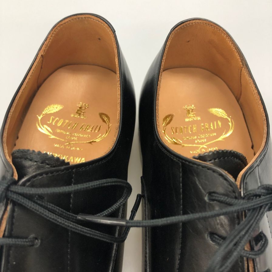 スコッチグレイン レザーシューズ ストレートチップ H0549 メンズ サイズ25.5cmEEEE ブラック SCOTCH GRAIN 約25.5cm【AFD15-2】