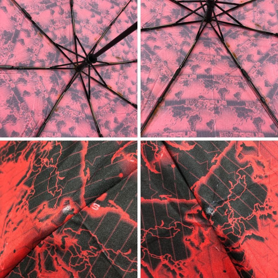 シュプリーム 18SS 折りたたみ傘 ShedRain World Famous Umbrella  ユニセックス レッド Supreme【AFI22】【中古】