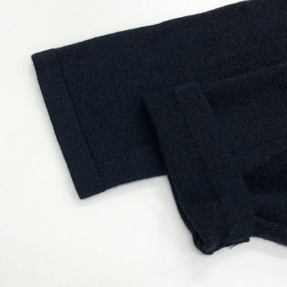 極美品◆コモリ ロングスリーブニット ポートネック ウール和紙 ネイビー メンズ サイズ3 R01-06007 COMOLI 【AFB18】