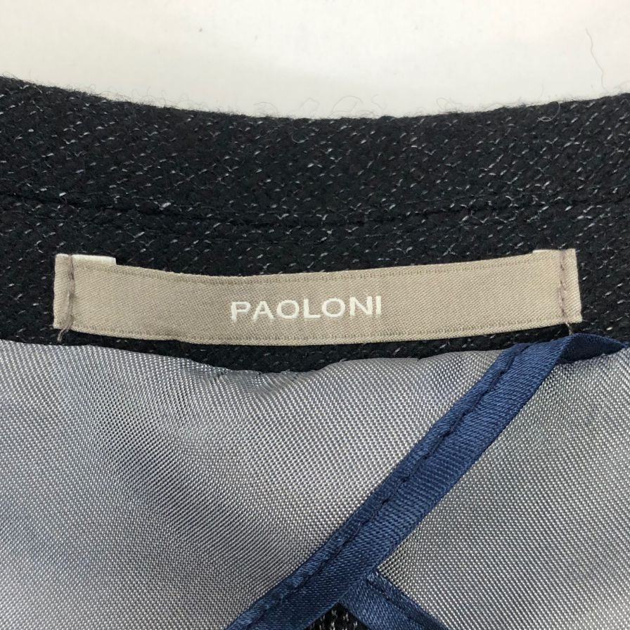 パオローニ ジャケット 2811G907 ウール混 ブラック 48サイズ PAOLONI【LA】