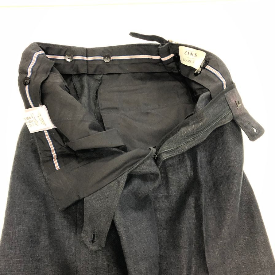 ベルナールザンス ×ビームス リネンスラックス パンツ メンズサイズ US 26ブルー系 BERNARD ZINS × BEAMS 【AFB11】