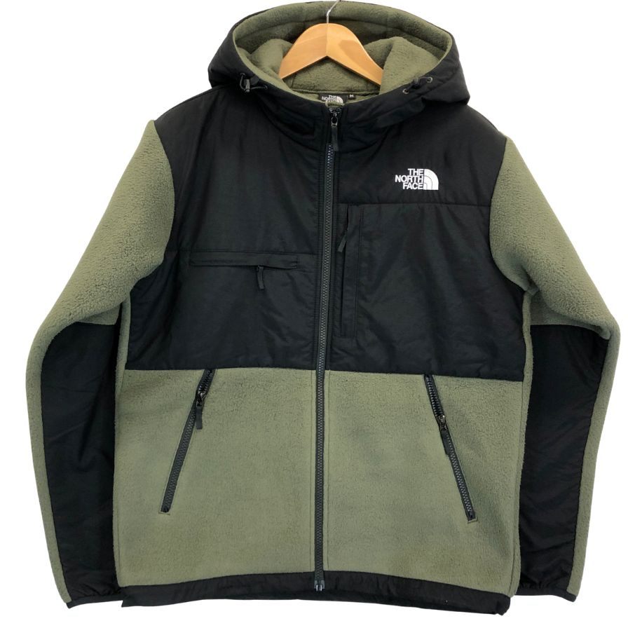 美品◆ザノースフェイス デナリフーディ フリース ジャケット NA72052 メンズ サイズ M ニュートープ グリーン系 THE NORTH FACE Denali Hoodie 【AFA22】