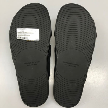 マノロブラニク スライドサンダル ブラック サイズUK6 Manolo Blahnik 約25.0cm【AFD5】