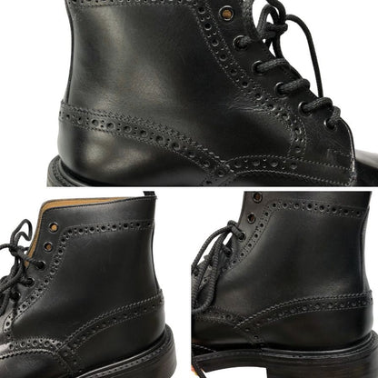 トリッカーズ レースアップブーツ モールトン エイコン ブラック メンズ サイズ8 Tricker’s ブーツ 約26.5cm【LA】【中古】