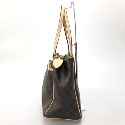 コーチ ハンドバッグ ペイトン シグネチャー ブラウン PVC×レザー レディース F32838 COACH【AFE12】