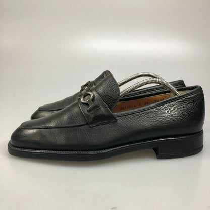 フェラガモ ビットローファー ガンチーニ シボレザー Uチップ メンズ ブラック サイズUK7.5 Salvatore Ferragamo 約25.5cm【AFC4】