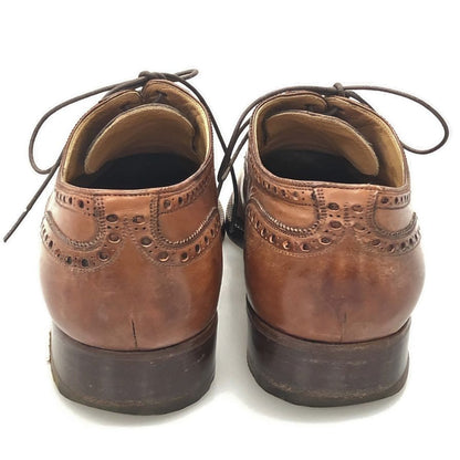 シルヴァノ ラッタンジ セミブローグ カーフ ブラウン UK７ Silvano Lattanzi ビジネスシューズ 約25.5cm【LA】【中古】