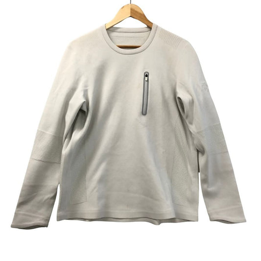 中古◆デサント ハイテク長袖Tシャツ アイボリー メンズ サイズ0 DESCENTE 【AFB33】